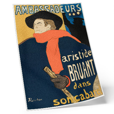 Poszter Aristide Bruant nagykövetei dans fia kabaré 1892-ben készült nagyfelbontású nyomat, Henri de Toulouse-Lautrec