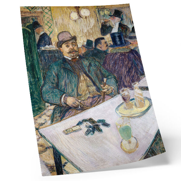 Retro plakát Mr. Boileau a kávézóban (1893) – Henri de Toulouse-Lautrec nagy felbontású festménye
