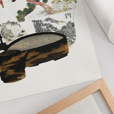 Poszter nyomtatás Katsushiki Hokusai's Tea Table (1822) – vintage japán fatömbnyomat