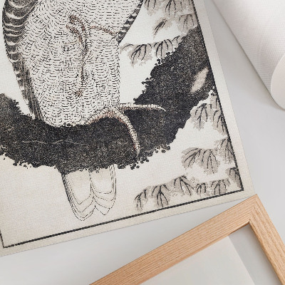 Retro plakát Katsushika Hokusai Madara a Vázlatok Albumából (1814), régi japán fametszet
