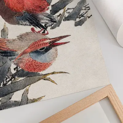 Poszter nyomtatás Katsushika Hokusai Madarak a Vázlatok Albumából (1814) című műve, régi japán fametszet