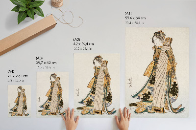 Poszter nyomtatás Japán Hokusai (1760-1849) vintage ukiyo-e stílusban
