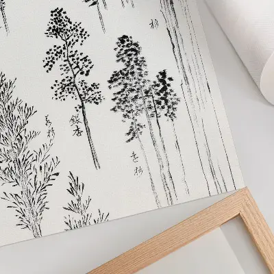 Hokusai fenyői – vintage japán fametszet retro plakát