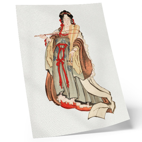 Poszter nyomtatás Benten (a szerelem istennője) (18.–19. század), egy kőkorszaki japán nő illusztrációja, Hokusai Katsushika alkotása
