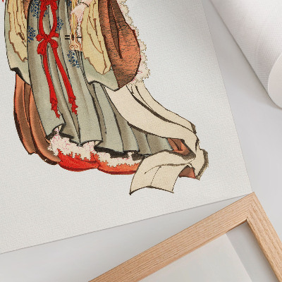 Poszter nyomtatás Benten (a szerelem istennője) (18.–19. század), egy kőkorszaki japán nő illusztrációja, Hokusai Katsushika alkotása