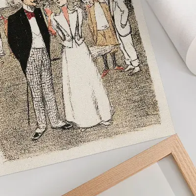Poszter Théophile Alexandre Steinlen Az Örök Trió (1899) című metszete