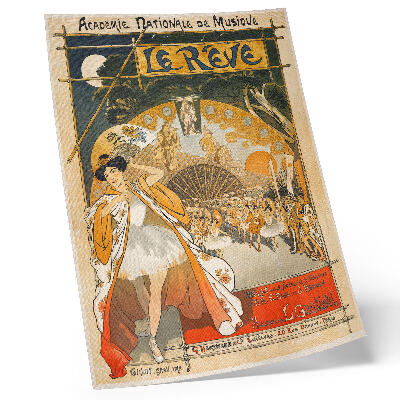 Retro plakát Az álom (1891), Théophile Alexandre Steinlen