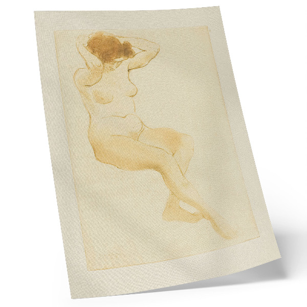 Retro plakát Nő igazgatja a haját, háromnegyedes nézet, Théophile-Alexandre Pierre Steinlen
