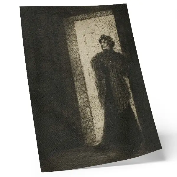Poszter nyomtatás Théophile-Alexandre Pierre Steinlen A küszöbön című alkotása