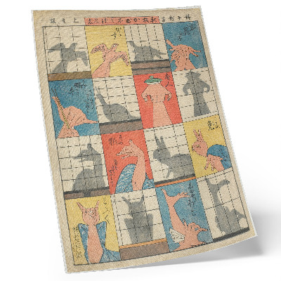 Retro plakát Nyolc árnyékfigura. Eredetileg a Minneapolis Művészeti Intézetből.