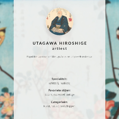 Poszter nyomtatás Japanese Hawk (1857) Ukiyo-e, Utagawa Hiroshige