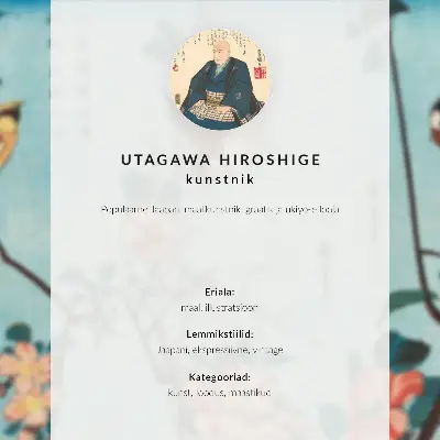 Poszter nyomtatás Utagawa Hiroshige japán sólyom (1857) Ukiyo-e stílusban