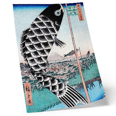 Poszter nyomtatás Utagawa Hiroshige Suidobashi és Surugadai hídja (1857)