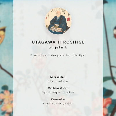 Poszter Jégmadár és monokória, Utagawa Hiroshige