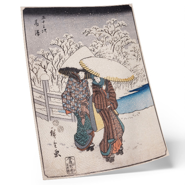 Retro plakát Fujisawa, Utagawa Hiroshige