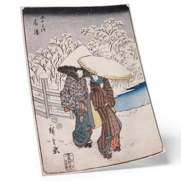 Retro plakát Utagawa Hiroshige Fujisawa művével