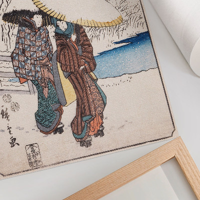 Retro plakát Fujisawa, Utagawa Hiroshige