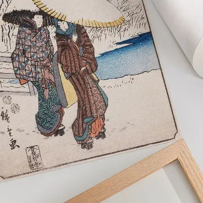 Retro plakát Utagawa Hiroshige Fujisawa művével