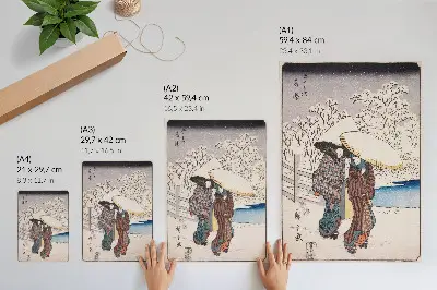 Retro plakát Utagawa Hiroshige Fujisawa művével