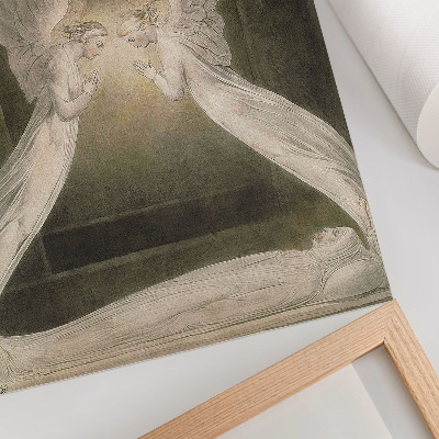 Poszter Krisztus a sírban, angyalok őrzik (1805), William Blake akvarellje