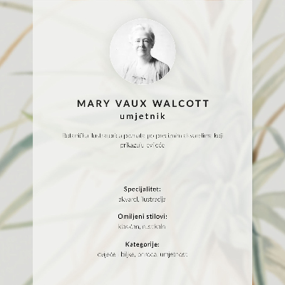 Poszter Vadananász (Tillandsia fasciculata) (1921), Mary Vaux Walcott