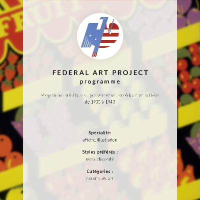 Poszter A gyümölcsbolt (1936) – a Federal Art Project alkotása