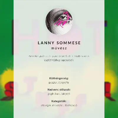 Forró cuccok! 1985 Lanny Sommese plakát retro stílusú falikép