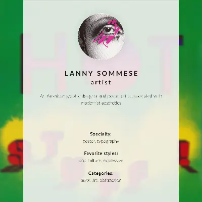 Forró cuccok! 1985 Lanny Sommese plakát retro stílusú falikép