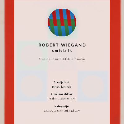 Poszter nyomtatás Robert Wiegand kiállítási plakátja (1965)