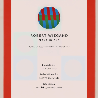 Poszter nyomtatás Robert Wiegand kiállítási plakátja (1965)