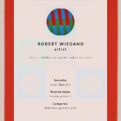 Poszter nyomtatás Robert Wiegand kiállítási plakátja (1965)