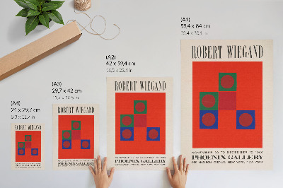 Poszter nyomtatás Robert Wiegand kiállítási plakátja (1965)