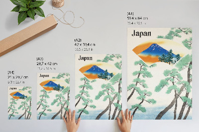 Retro plakát A japán kormányvasút utazásai (1930), vintage illusztráció