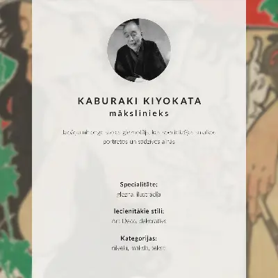 Poszter nyomtatás Kaburaki Kiyokata 1909. februári alkotása