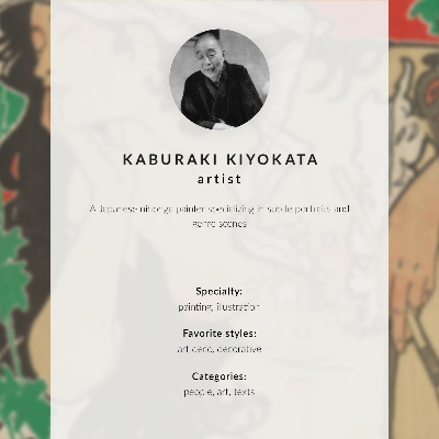 Poszter nyomtatás 1909. február (1909) Kaburaki Kiyokata