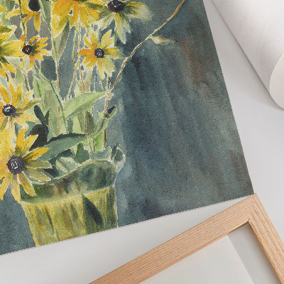 Retro plakát Hannah Borger Overbeck Rudbeckiás vázája (1915)
