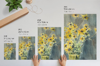 Retro plakát Hannah Borger Overbeck Rudbeckiás vázája (1915)