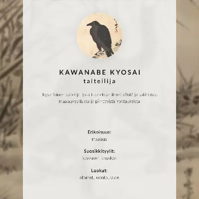 Kawanabe Kyosai: Macska békát fog retro plakát