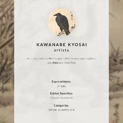 Kawanabe Kyosai: Macska békát fog retro plakát