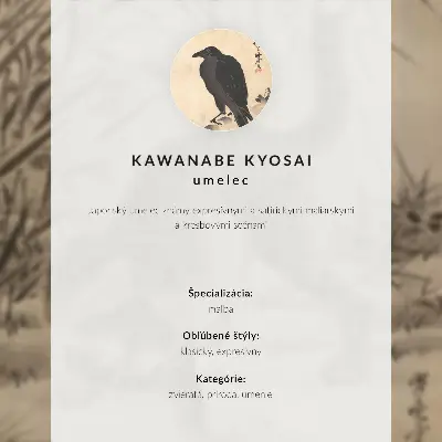 Kawanabe Kyosai: Macska békát fog retro plakát