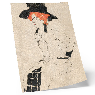 Poszter nyomtatás Egon Schiele Női portréja (1910) – női vonalrajz a MET gyűjteményéből
