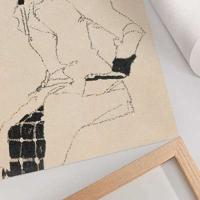 Poszter nyomtatás Egon Schiele Női portréja (1910) – női vonalrajz a MET gyűjteményéből