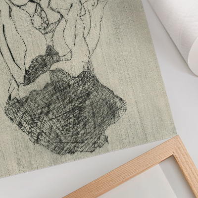 Poszter „Egon Schiele grafikája” (1971), Egon Schiele – egy női vonalrajz a MET gyűjteményéből