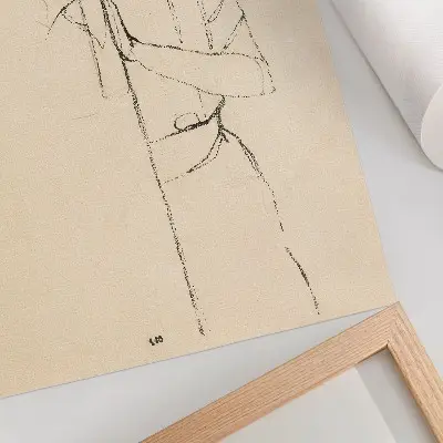 Egon Schiele Női portréja (1910) poszter női vonalrajz a MET gyűjteményéből
