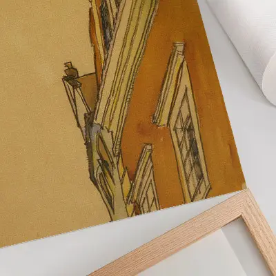 Poszter nyomtatás Egon Schiele: Az épület elölnézete (ház Krumauban) (1910) című alkotása