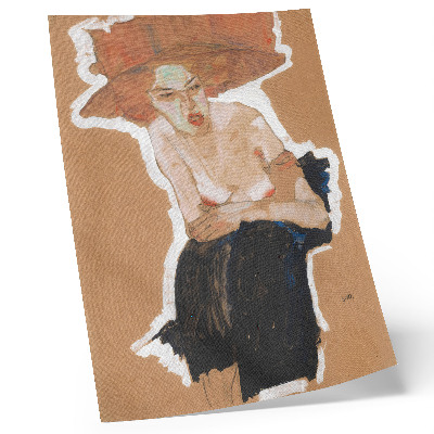 Retro plakát „A huncut” (1910), Egon Schiele nagy felbontású festménye