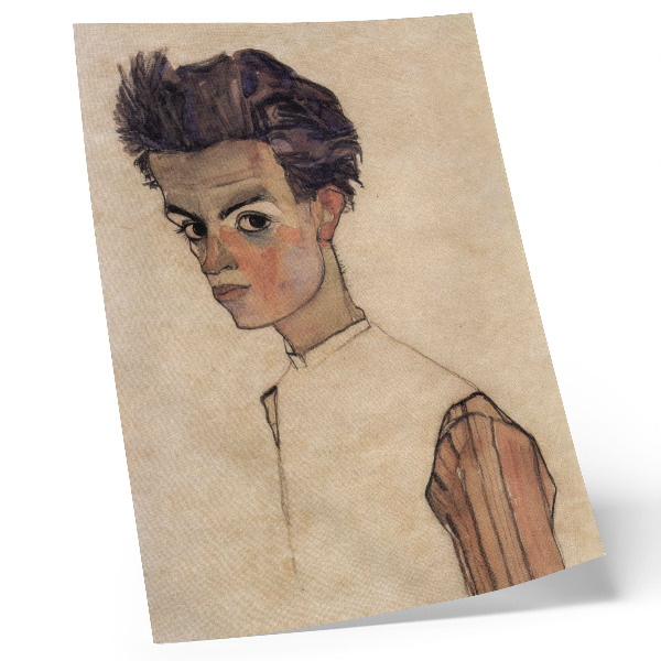 Poszter nyomtatás Egon Schiele önarcképe (1910)