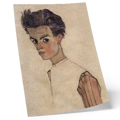 Egon Schiele önarcképe (1910) poszter nyomtatás