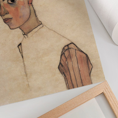 Poszter nyomtatás Egon Schiele önarcképe (1910)
