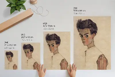 Egon Schiele önarcképe (1910) poszter nyomtatás